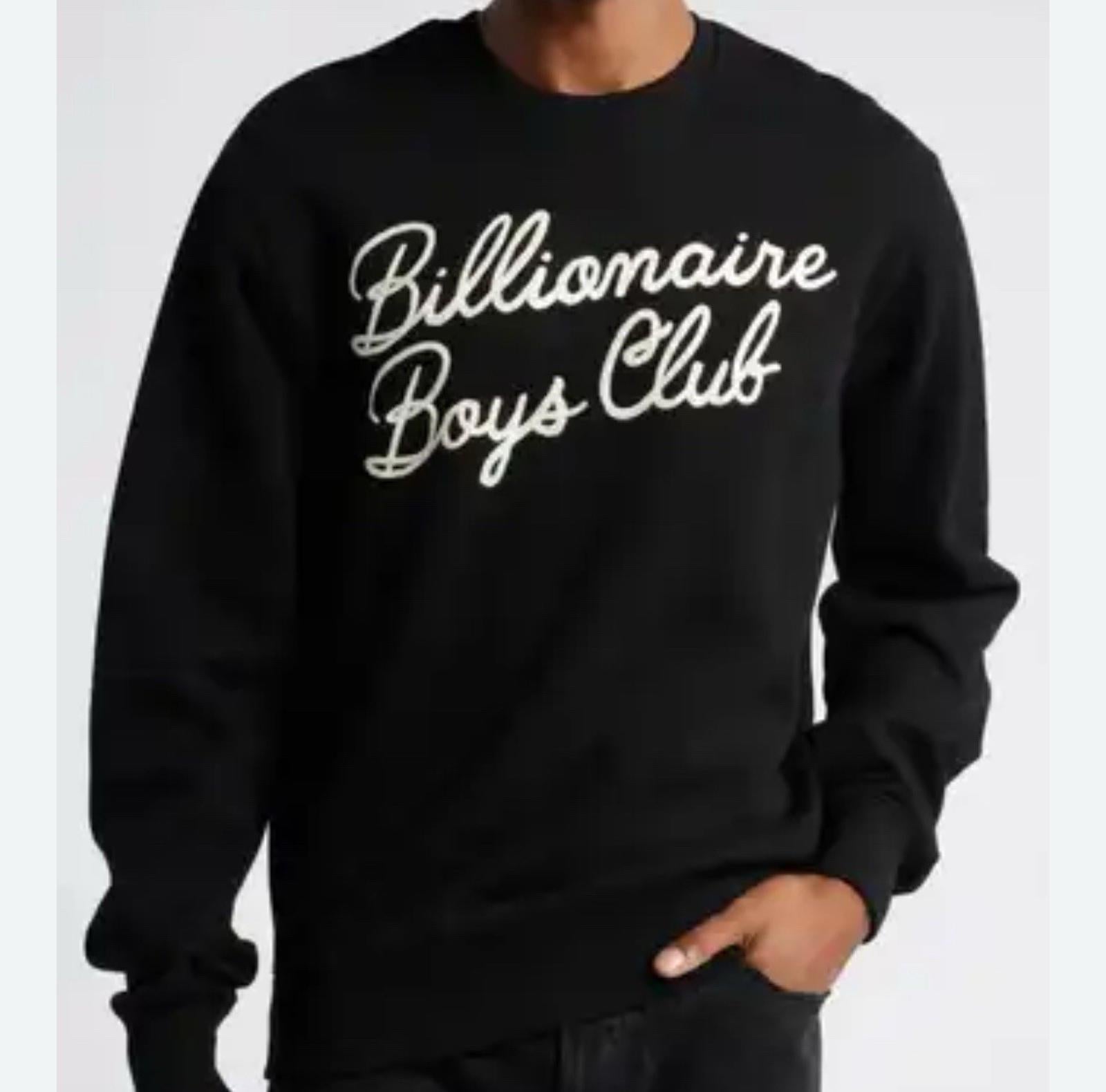 BILLIONAIRE BOYS CLUB BBC SIGNATURE CREWNECK Black NWT MED