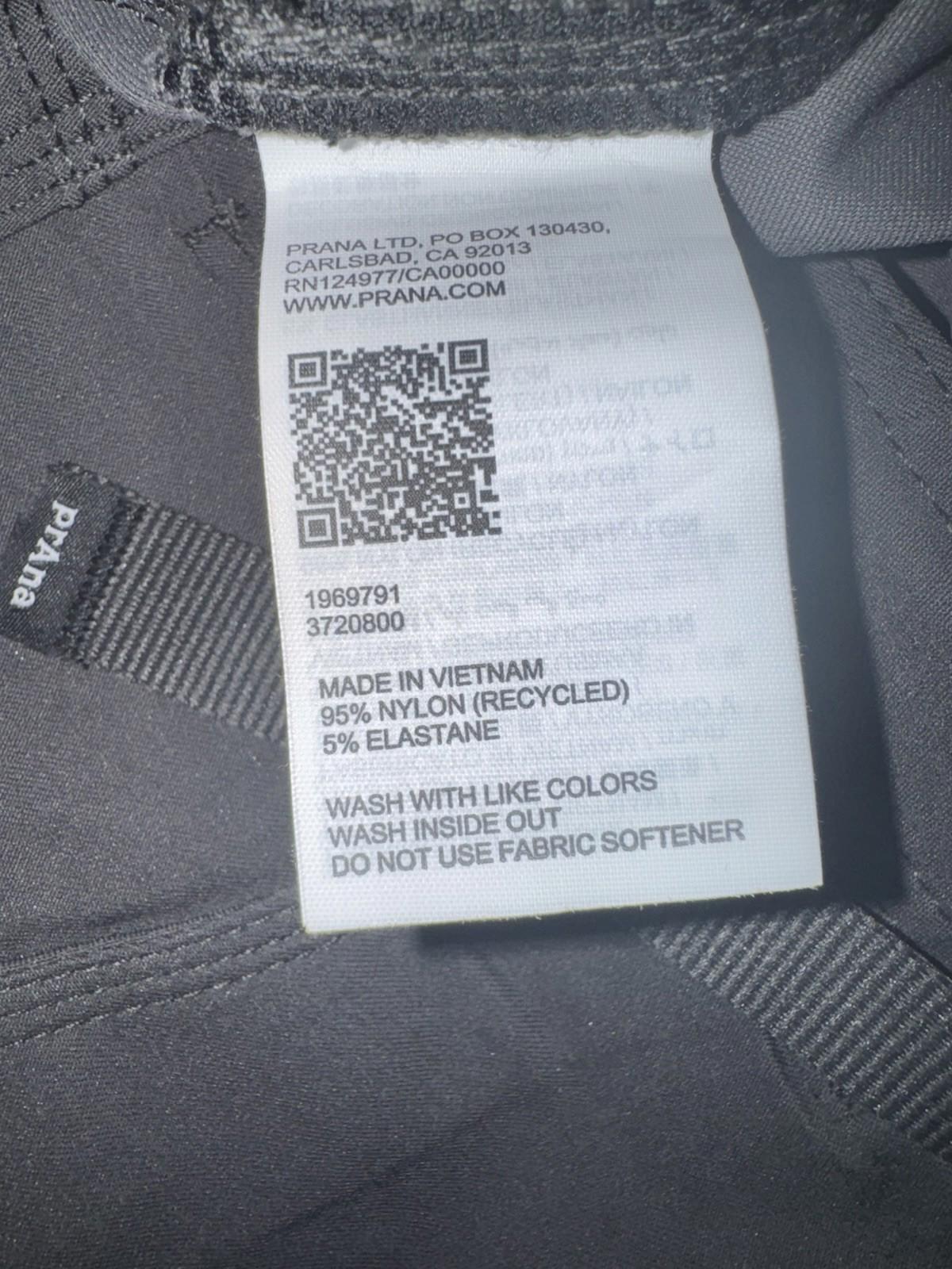 Prana Stretch Zion Pant II Standard Fit Straight Leg Gray Men’s 42x30 NEW