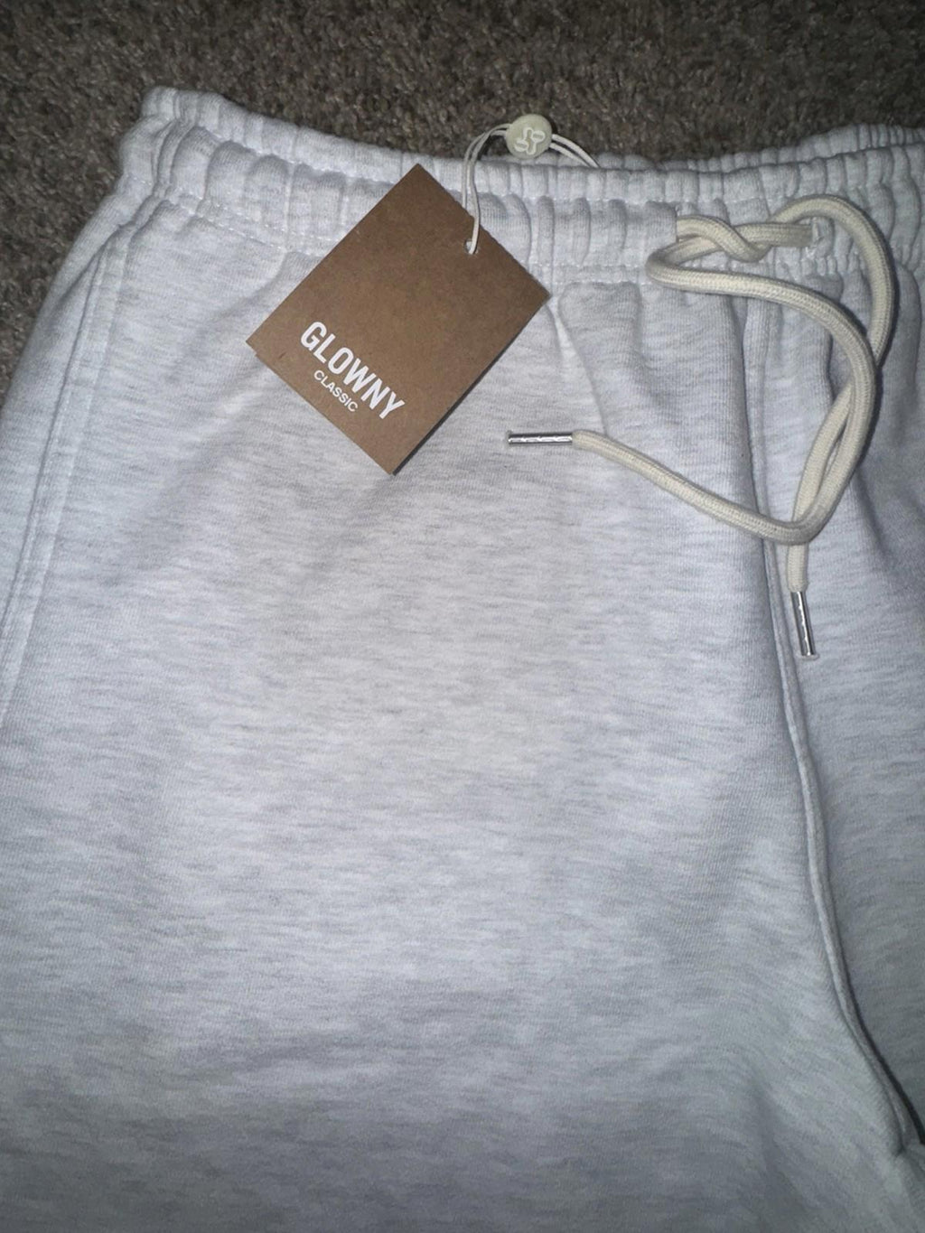 NEW! GLOWNY G DRAWSTRING SWEATPANTS (GRAY) Wide Leg Street Wear NWT