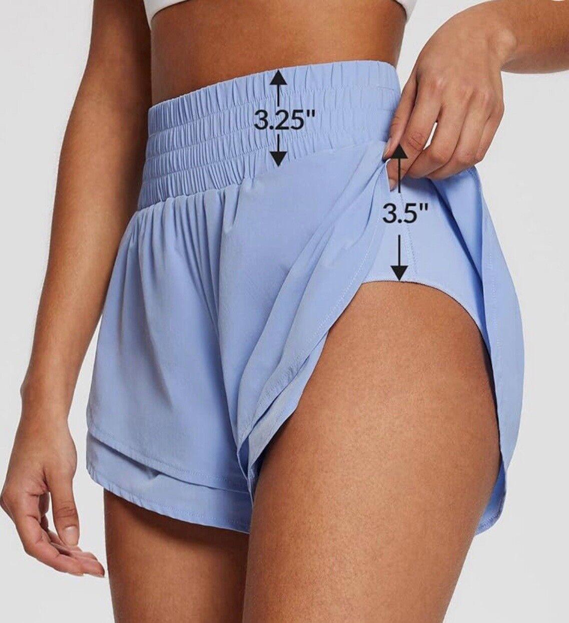 Baleaf Flyleaf High Rise 3" Shorts NWT Medium Run Tennis golf Pickleball Hiking