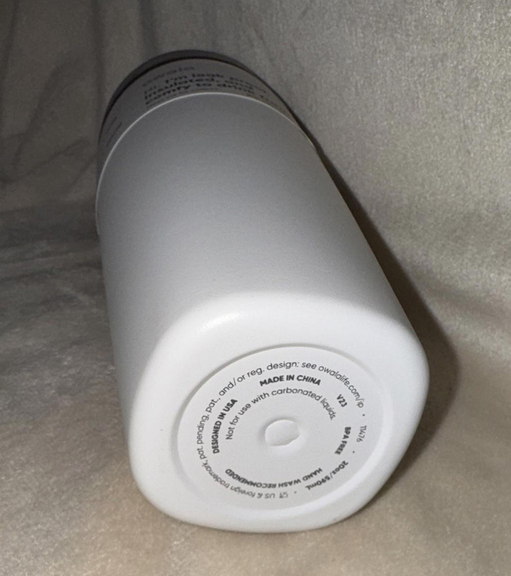 NEW Owala SmoothSip Slider Insulated Stainless Steel White Coffee Tumbler 20 oz