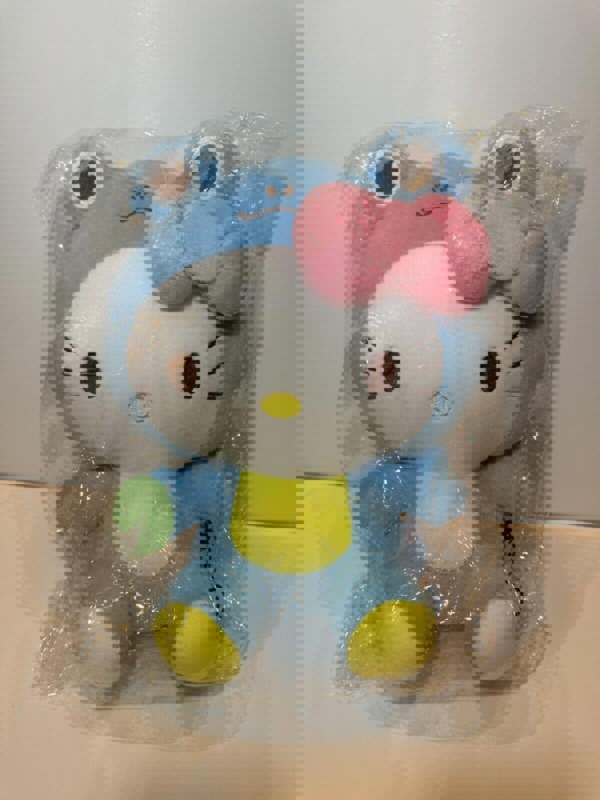 13” Hello Kitty Sanrio Kawaii Frog Suit Plush Figure BLUE