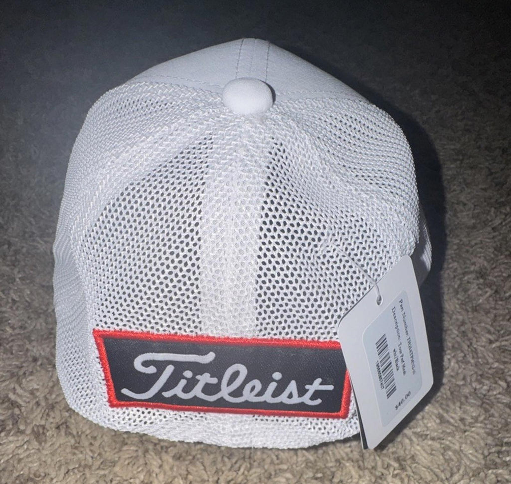 NEW! Titleist Golf Tour Elite  Hat/Cap - White with Black NWT