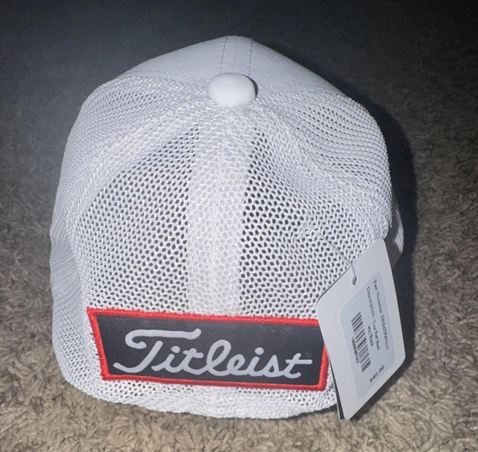 NEW! Titleist Golf Tour Elite  Hat/Cap - White with Black NWT