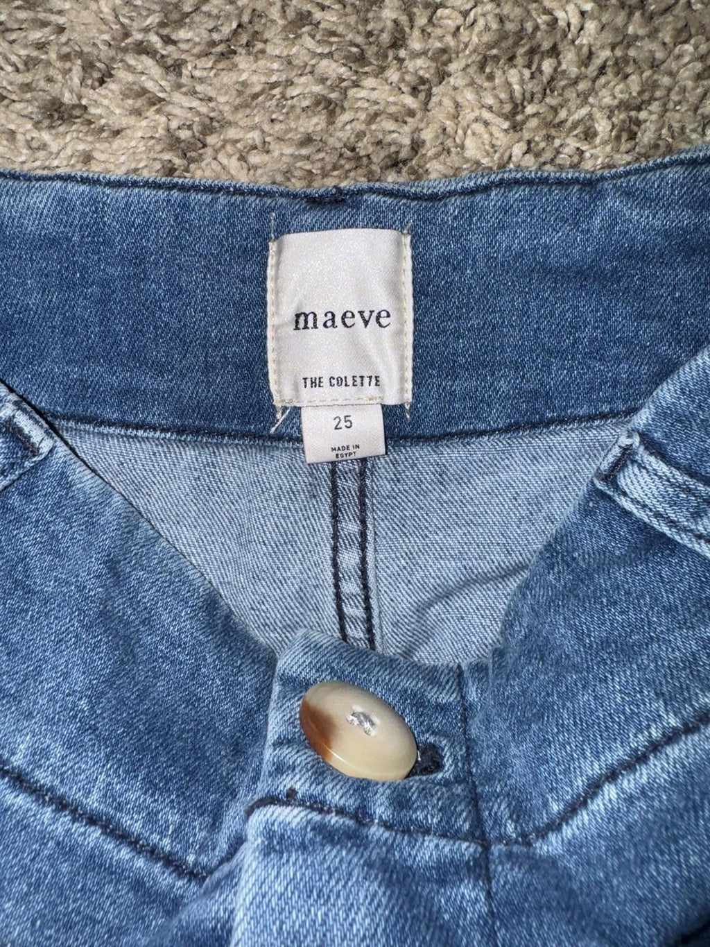 Maeve by Anthropologie- Size 25 Jean:  The Colette Wide Leg Jean Med Denim $150
