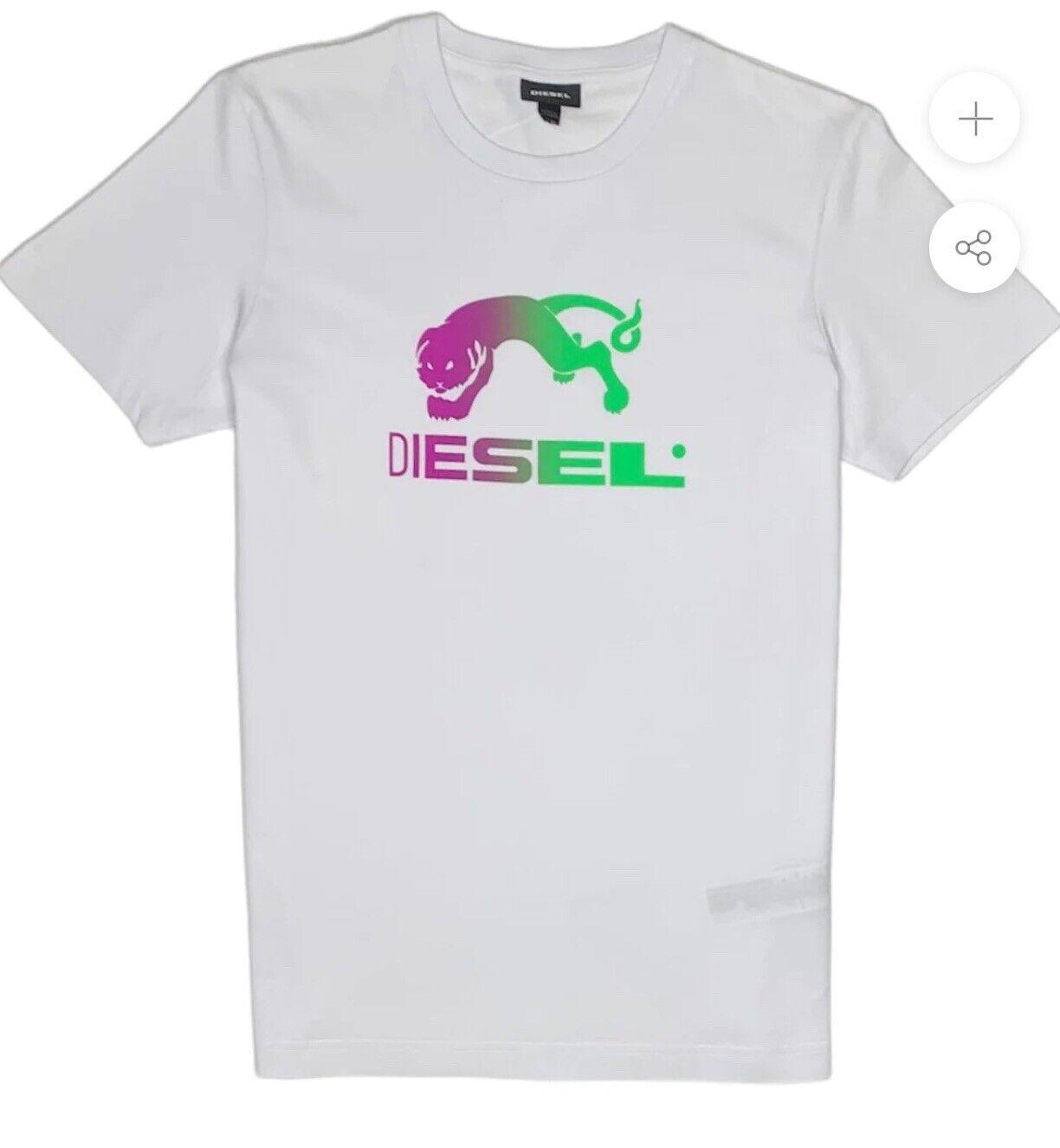 Diesel Slim Fit Crew Round Neck Organic Logo T-Shirt Med