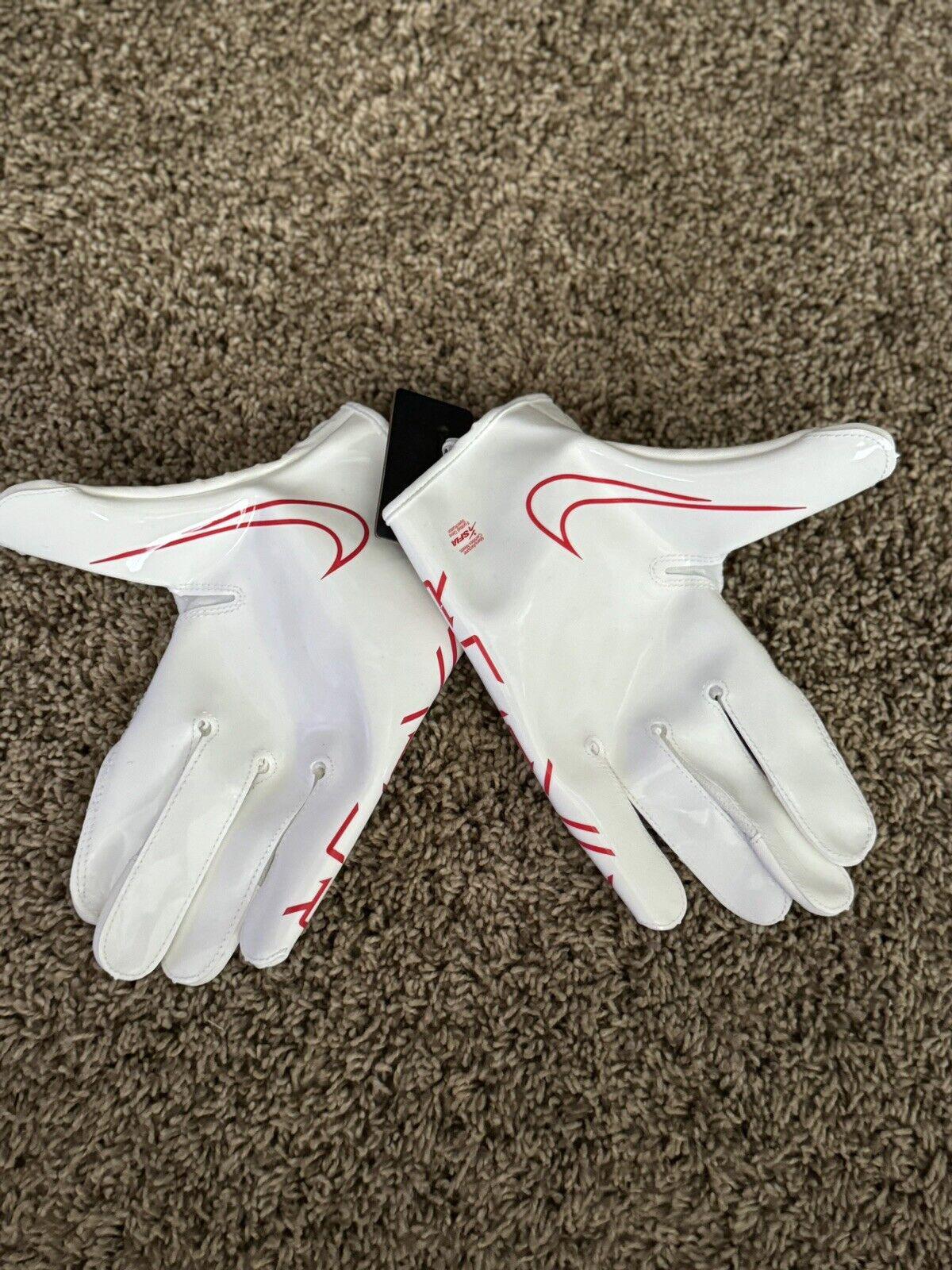 Nike Vapor Jet 7.0 Adult Football Gloves White w Red or Blue