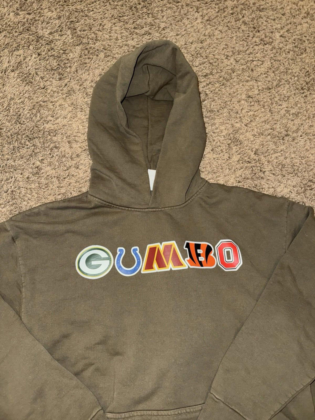 NFL Team Logo GUMBO Pullover Hoodie & Pants  Large Football Season Sweat set NEW