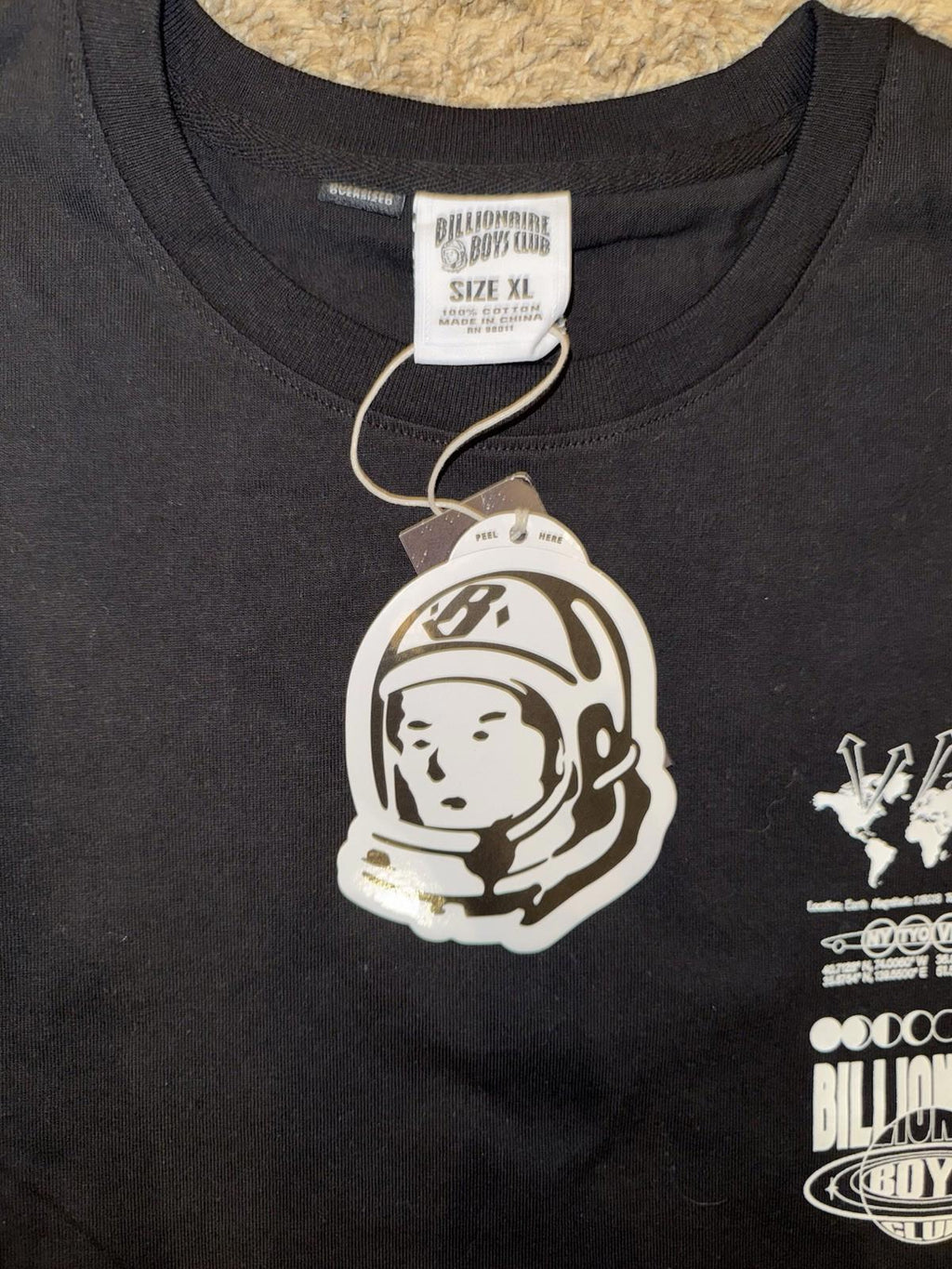NEW! Billionaire Boys Club Supermoon men t shirt SS Knit Oversized XL NWT