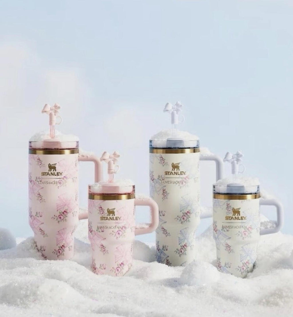 RARE The Stanley X LoveShackFancy Holiday Quencher | 40 OZ - Rosa Beaux Blue