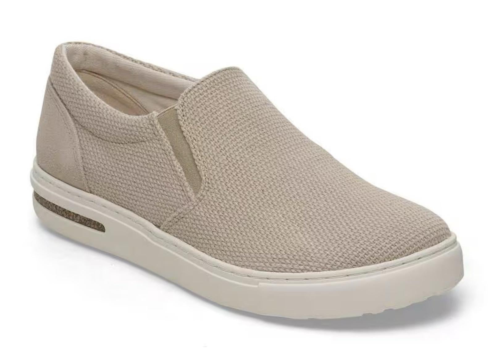 Birkenstock Oswego Beige Canvas/Suede Shoes Sandcastle Size 43