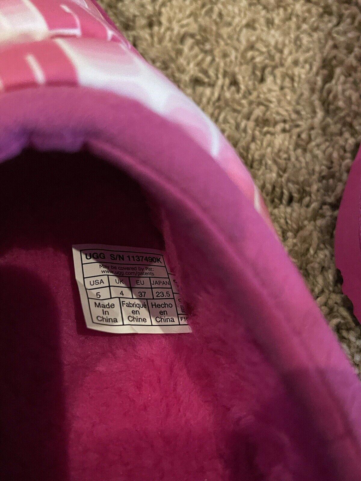 NEW Kids PINK UGG Tasman LTA Wavelength Slippers size 5