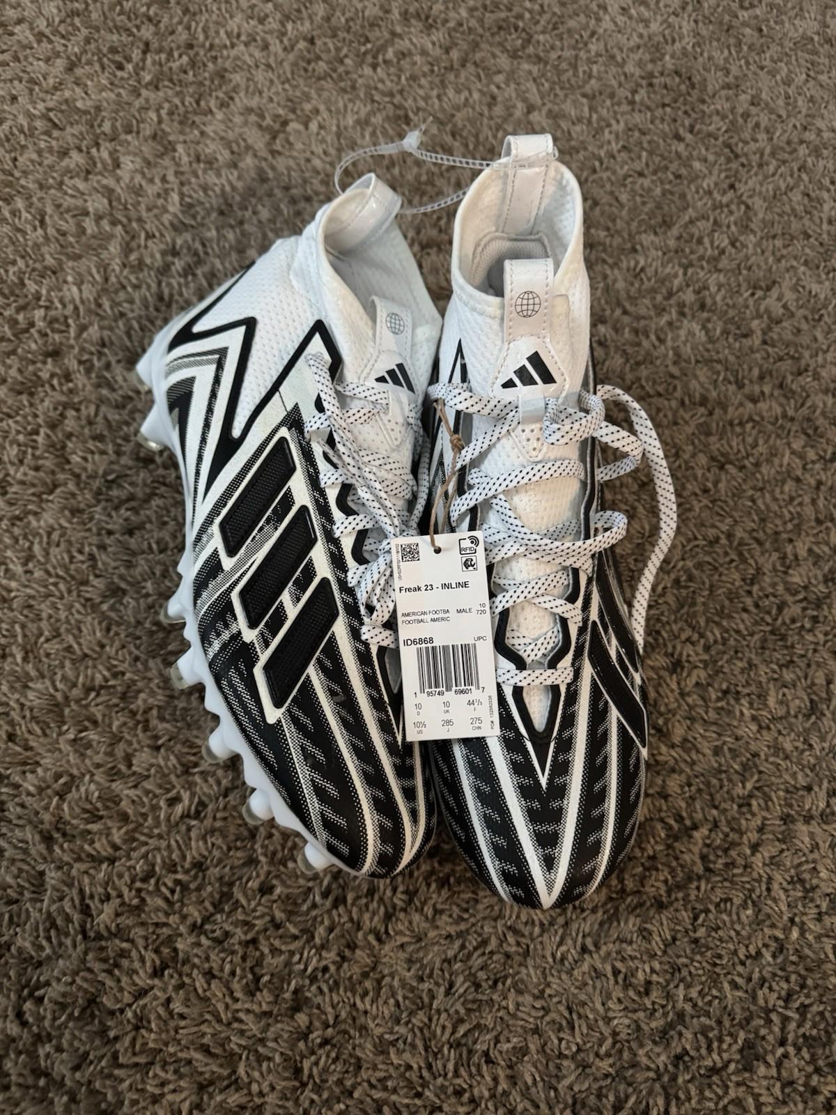 Adidas Freak 23 Inline Football Cleats HP2455 Black & White Men’s Size 10.5 New