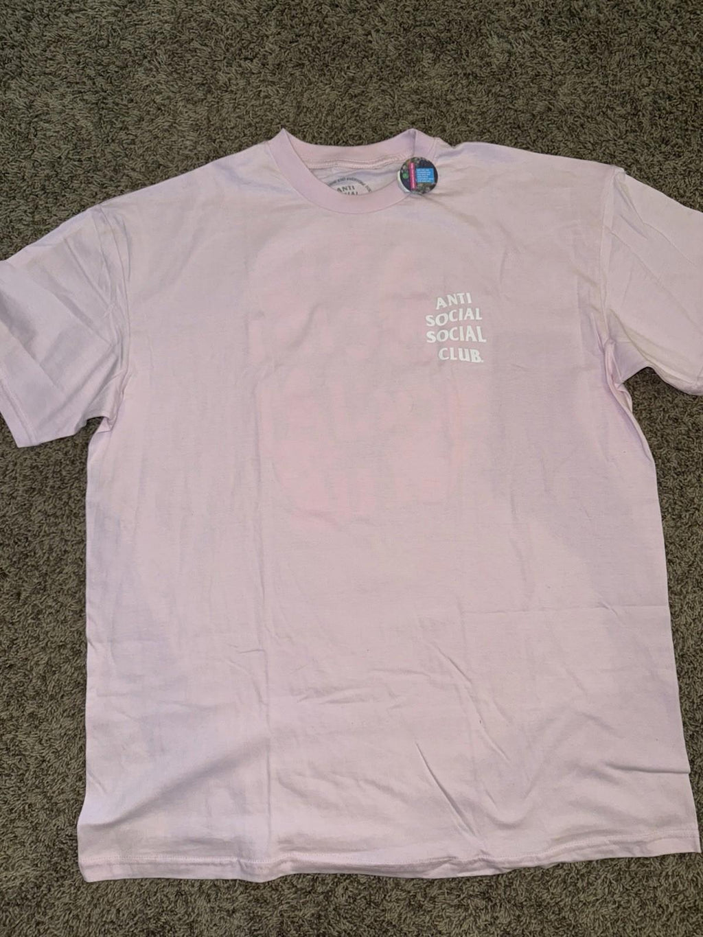 Anti Social Social Club Logo Tee 2 Pink Men’s Size Large Brand New