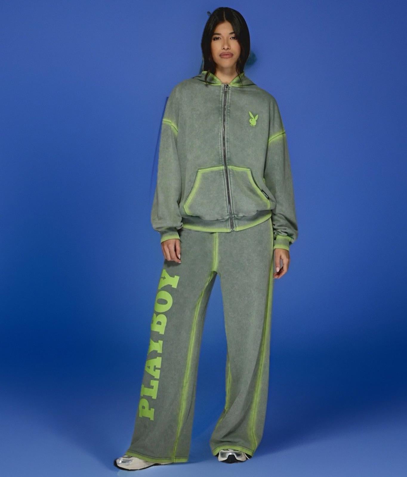 RARE Playboy X Missguided NEW Spray Effect XL Logo Sweatsuit Tracksuit NEW!