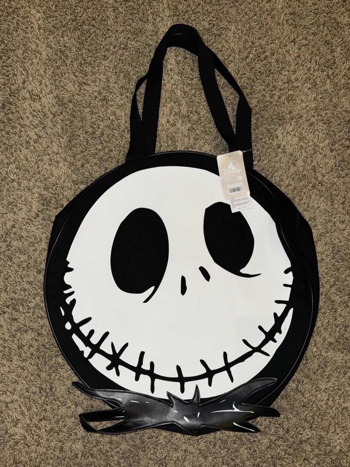 DisneyParks Jack Skellington Face  Nightmare Before Christmas Tote Bag 20" NWT