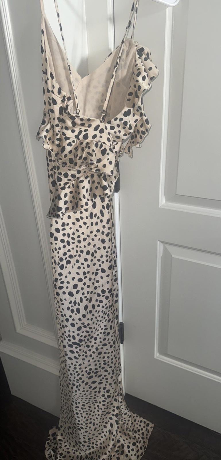 NWOT Shein  leopard print  asymmetrical midi Dress Boho size