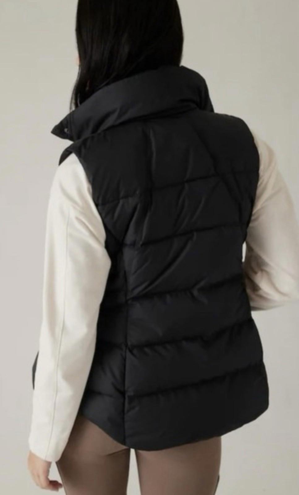 ATHLETA Women’s Downtown Gilet Puffer Vest Size XS Black NEW! Sold out online!