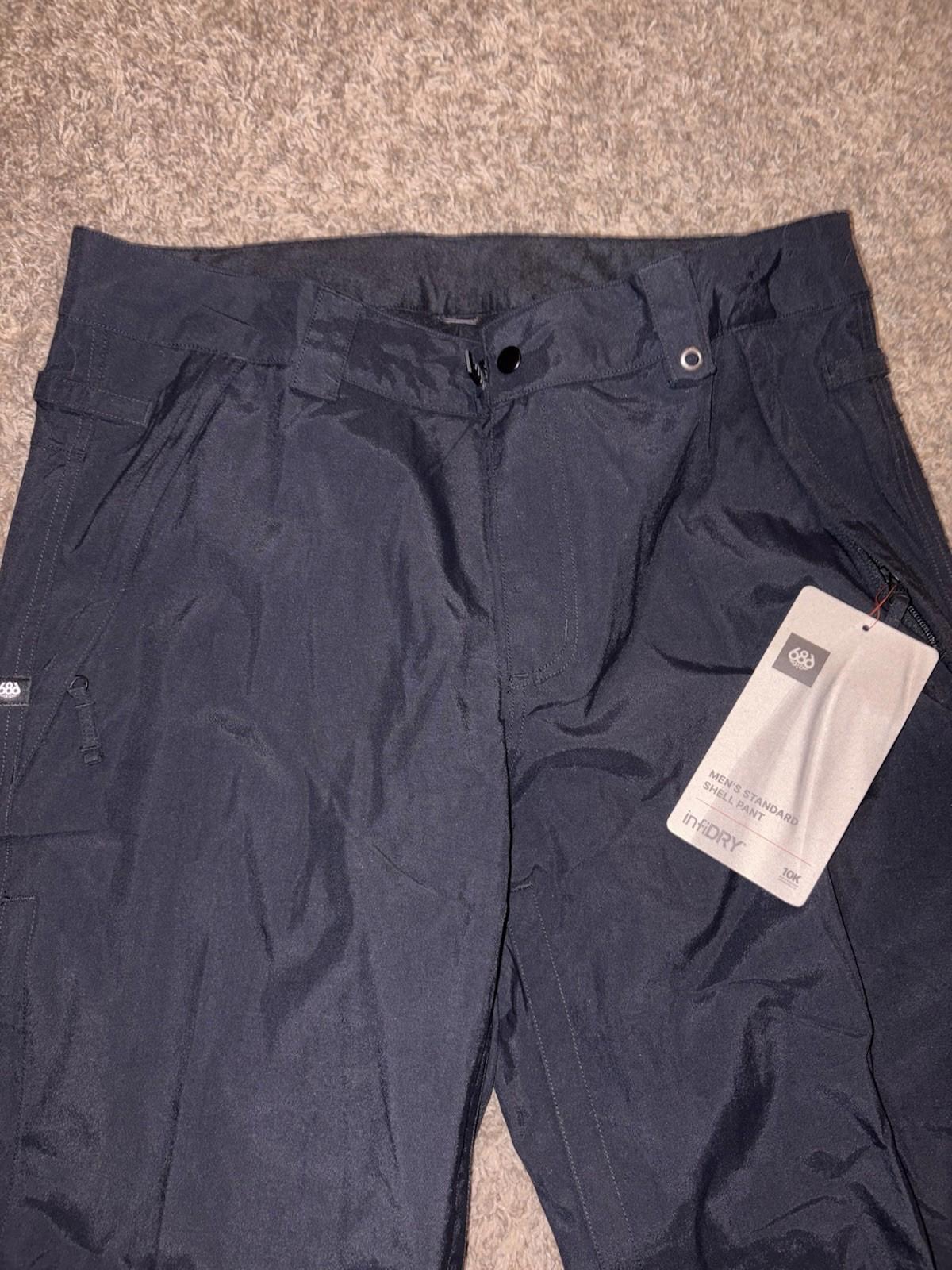 686 MEN'S INFIDRY STANDARD SHELL SKI / SNOWBOARD PANT SIZE LARGE BLACK KCR213