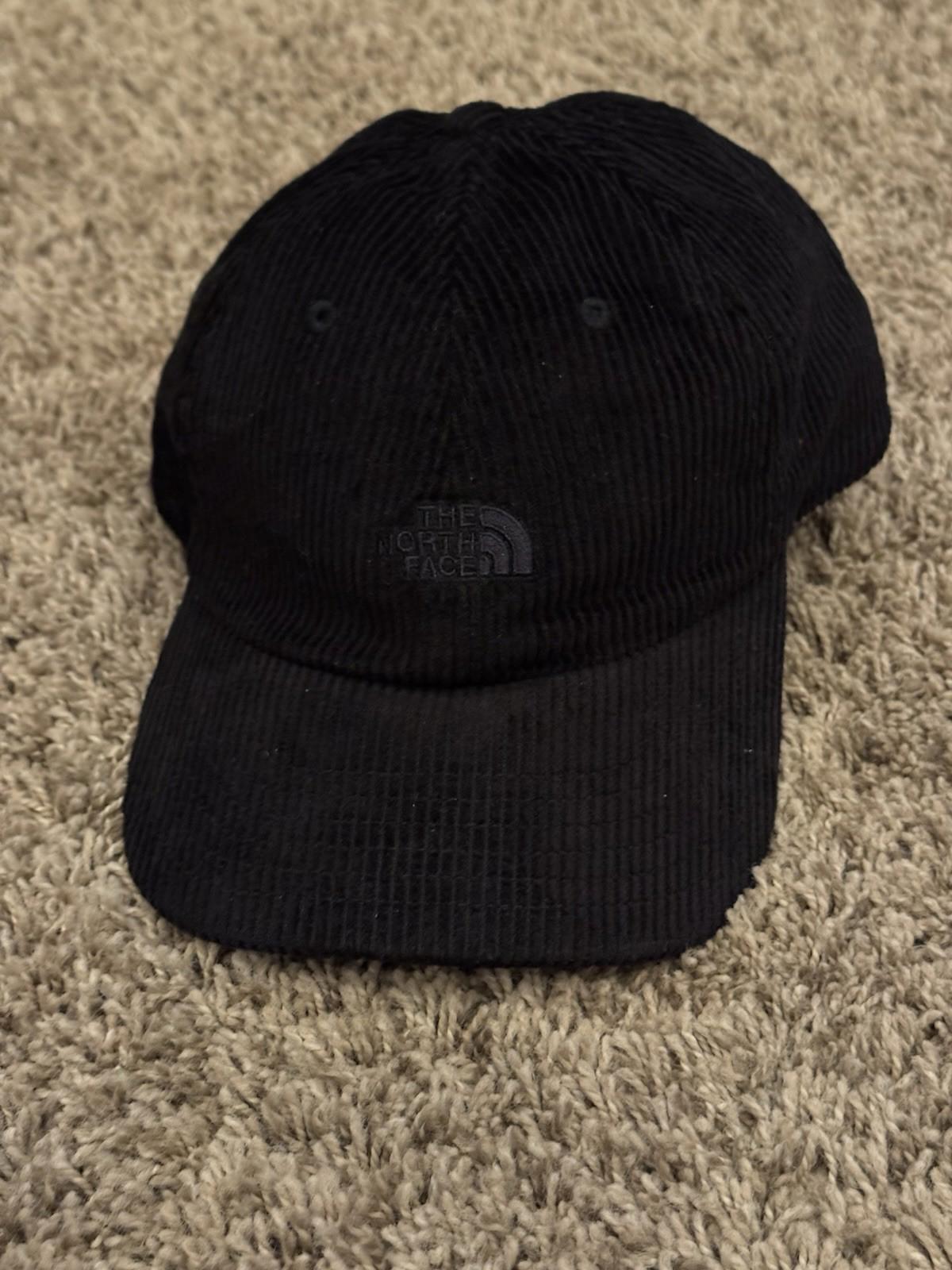 NEW! The North Face Black Corduroy Snapback Hat Embroidered Logo NWT
