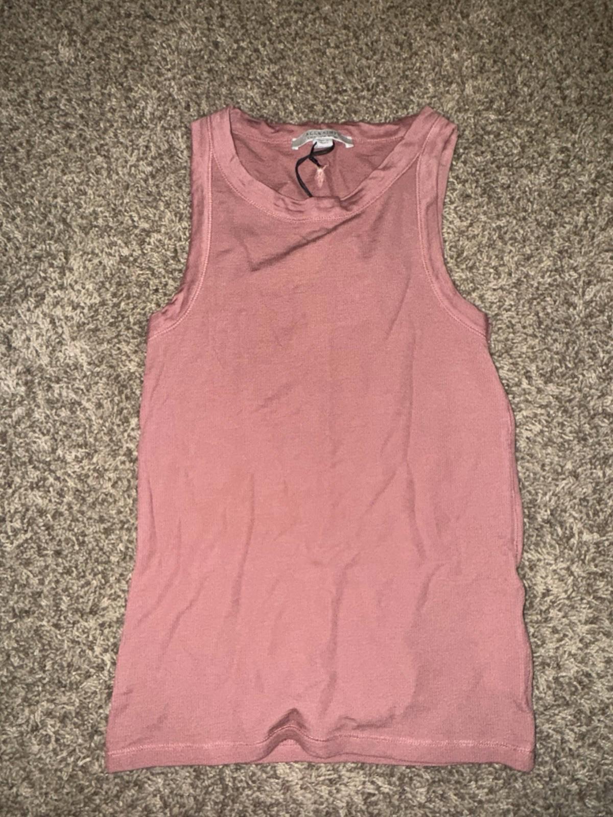 New Allsaints Rina tank top in Ash Rose Pink, US size 4 NWT SOLD OUT ONLINE!