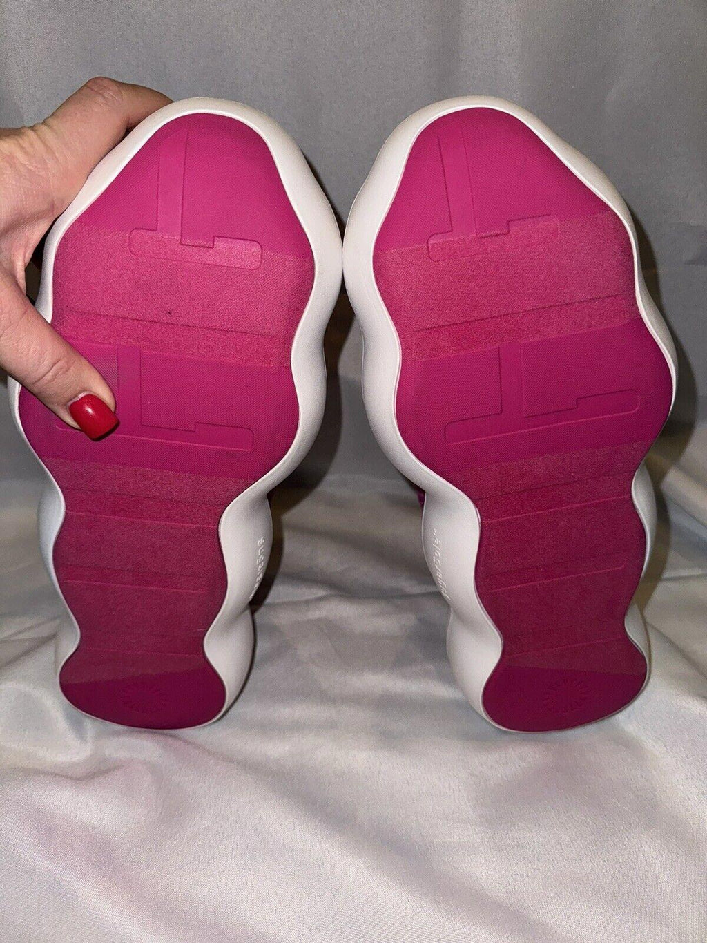 UGG SUGARCLOUD SLIDE Fuchsia TERRY PLATFORM SANDALS SZ US 8