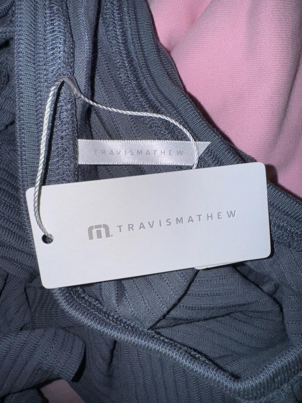 NEW Travis Mathew women's Coastal Rib charter cruise Top. Blue SMALL NWT