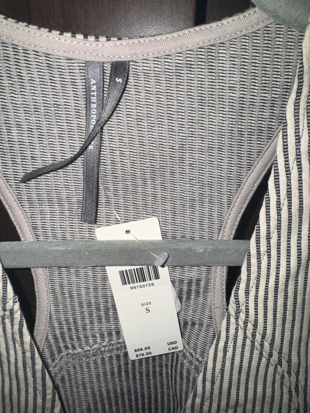 NEW! Anthropologie Striped Zip-up Tank. NWT MSRP $68 SOLD OUT