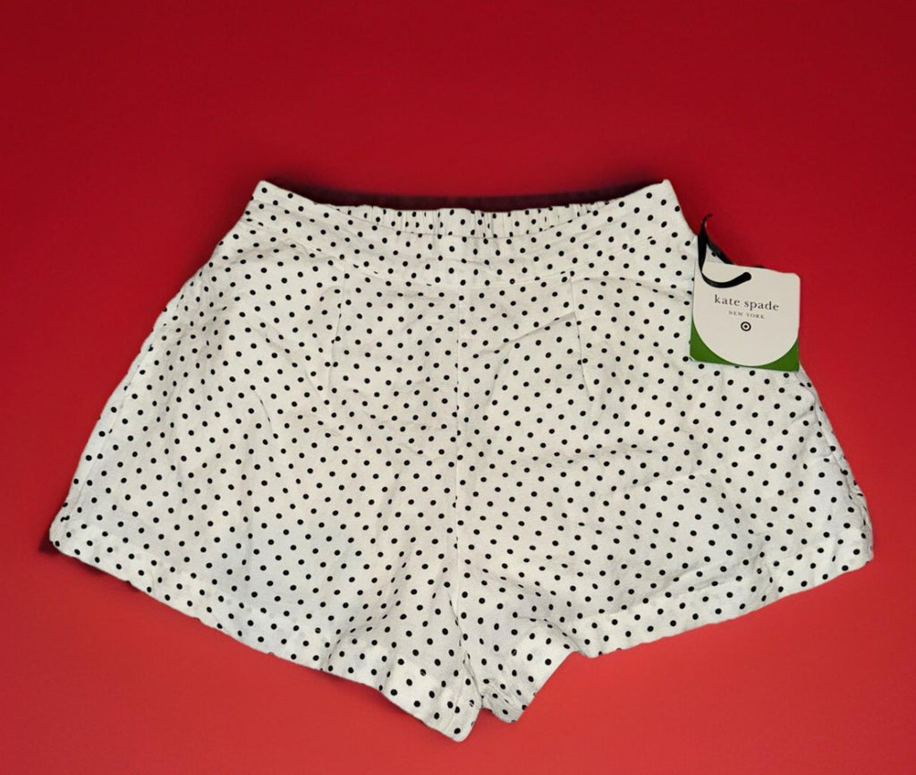 NEW! Women's Mini Polka Dot Linen Flared High Rise Shorts - kate spade XS