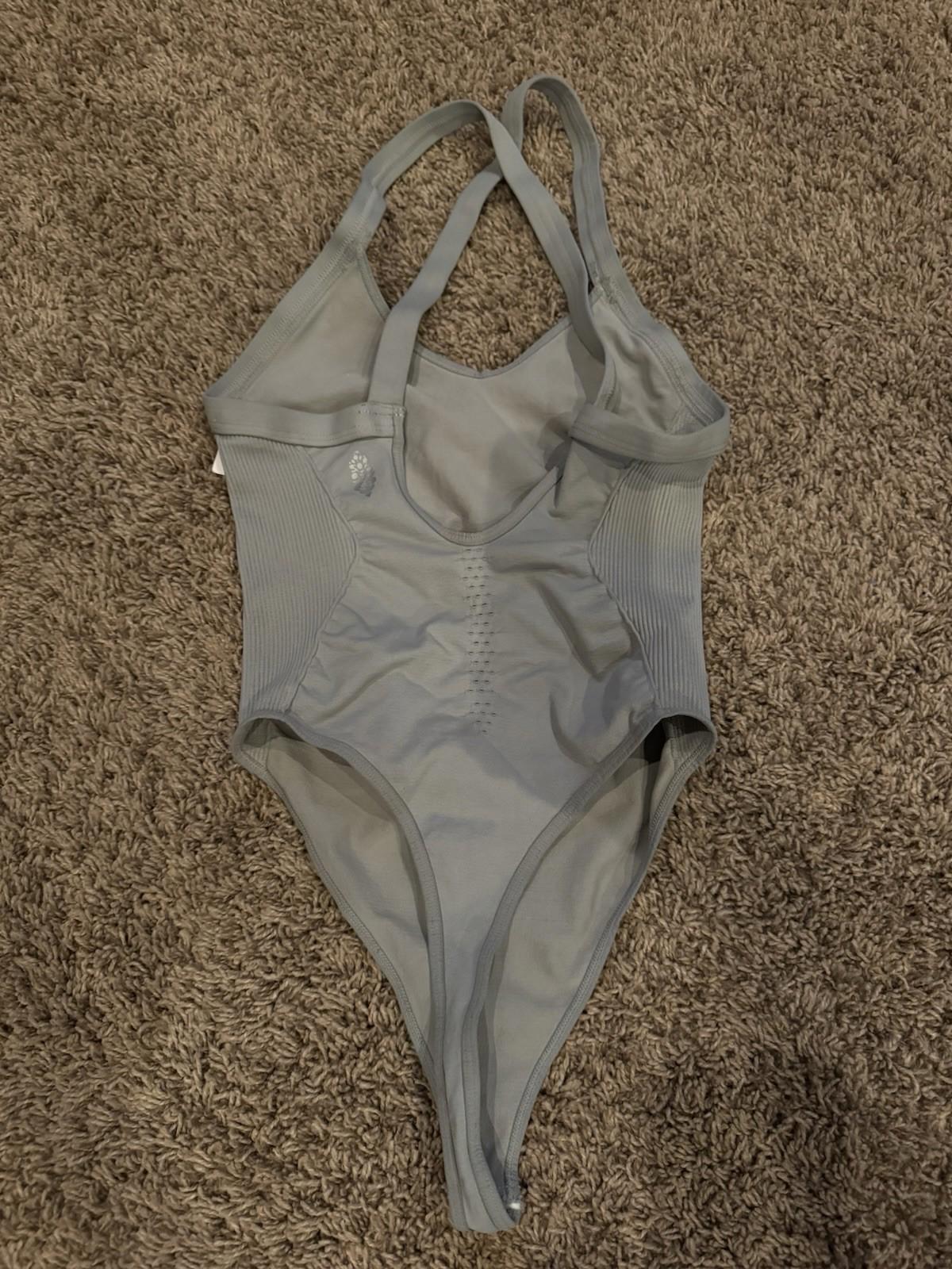 NWOT Free People Movement Good Karma Bodysuit XS/S Mineral bath Color