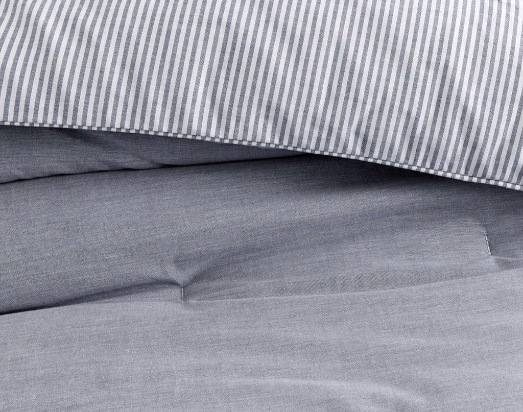 NEW Pottery Barn Kids Chambray Reversible Comforter ~ Twin ~ Blue NWT