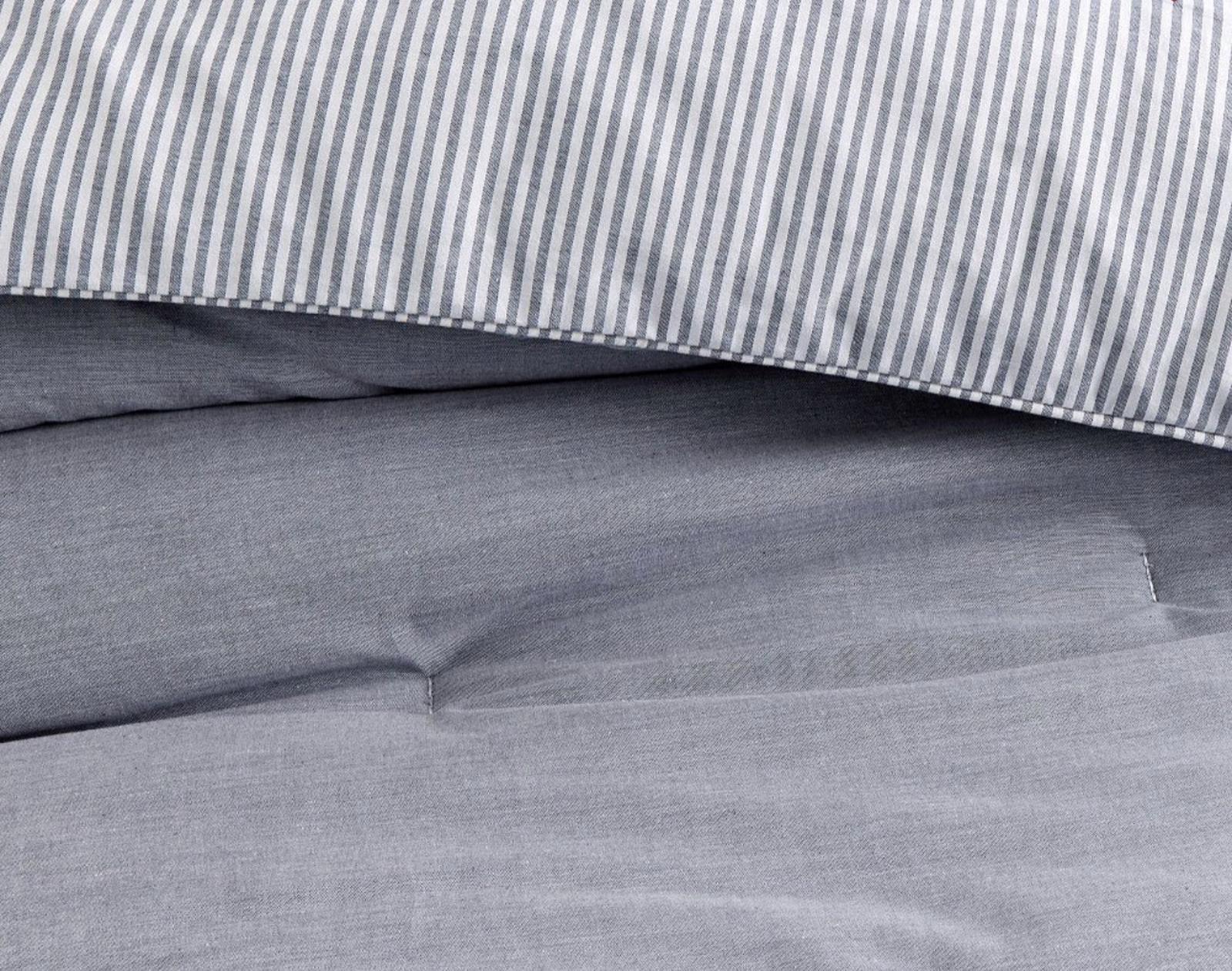 NEW Pottery Barn Kids Chambray Reversible Comforter ~ Twin ~ Blue NWT