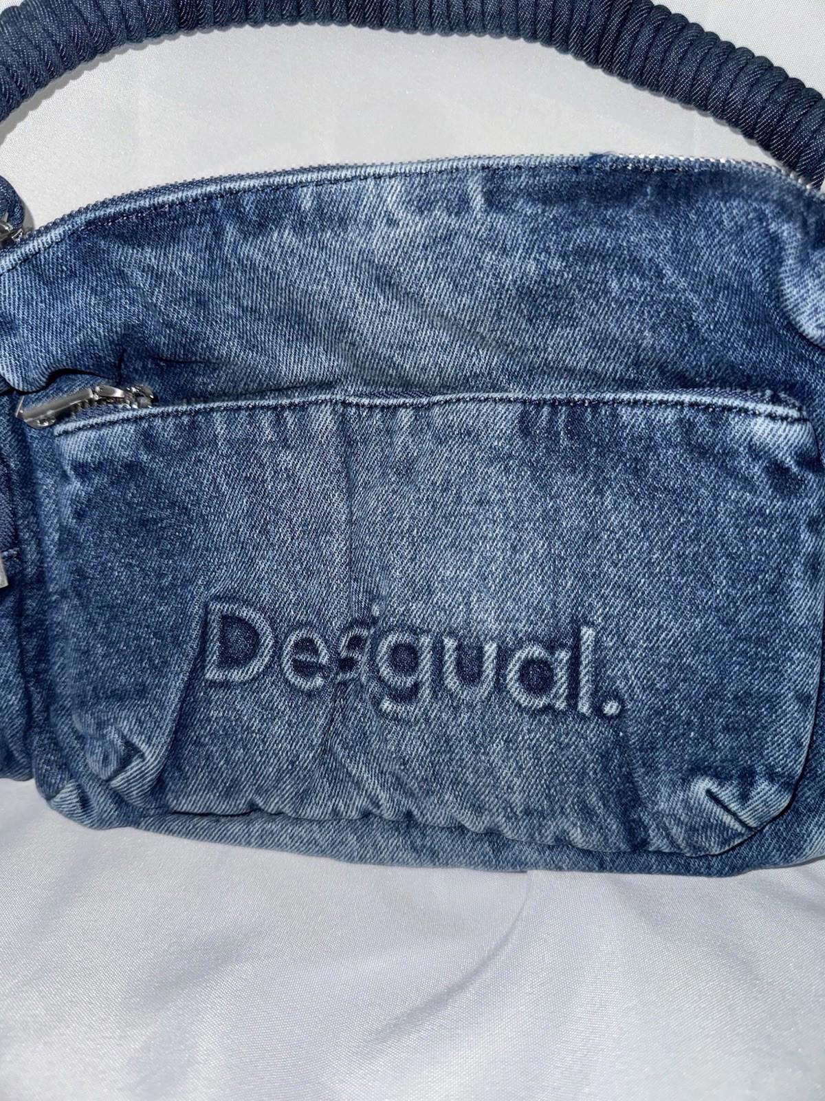 NEW! Desigual Denim zip-fastening tote bag