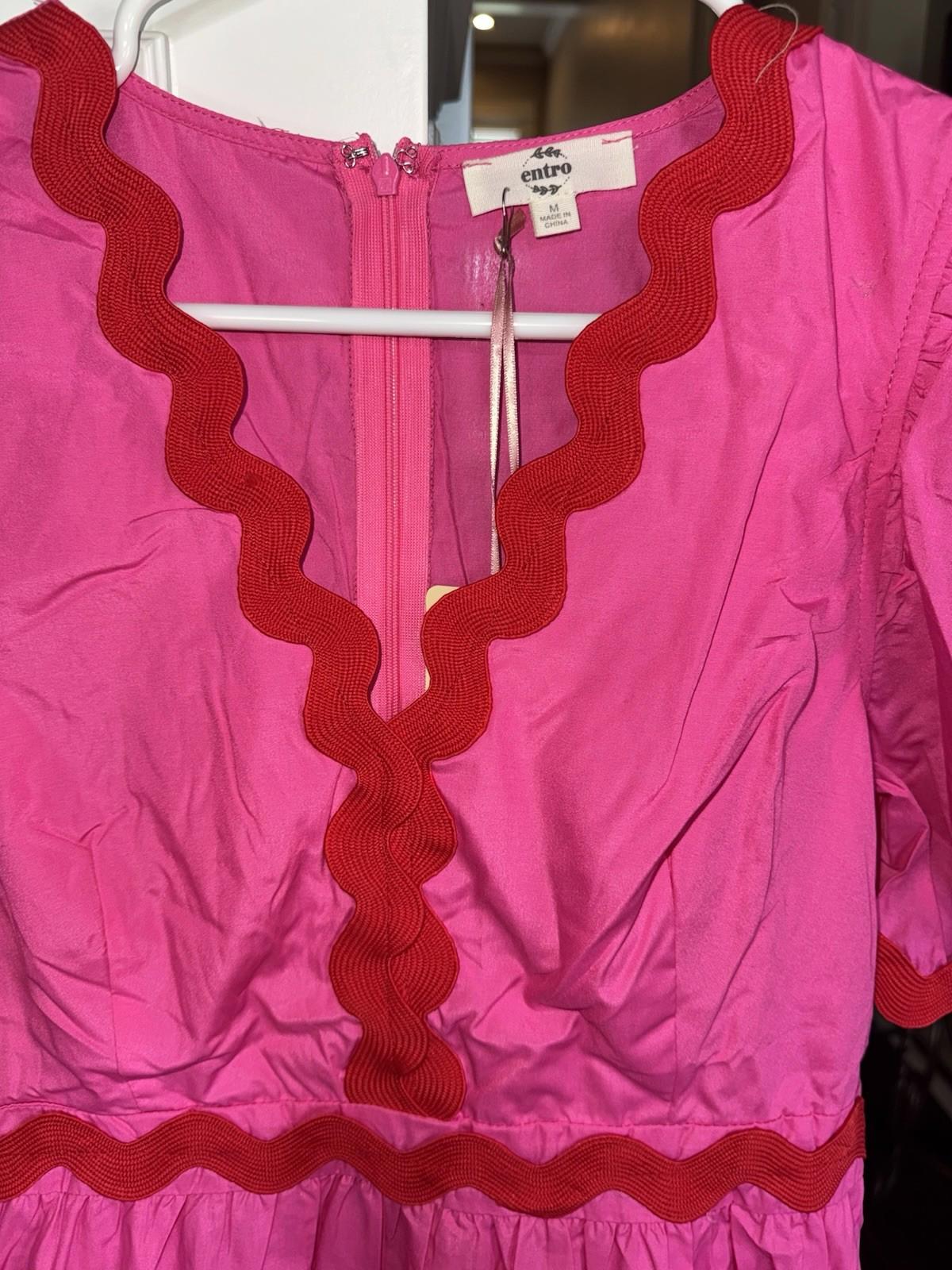 Entro Womens Dress Size Medium STAR OF THE SHOW Midi Full Zip NWT