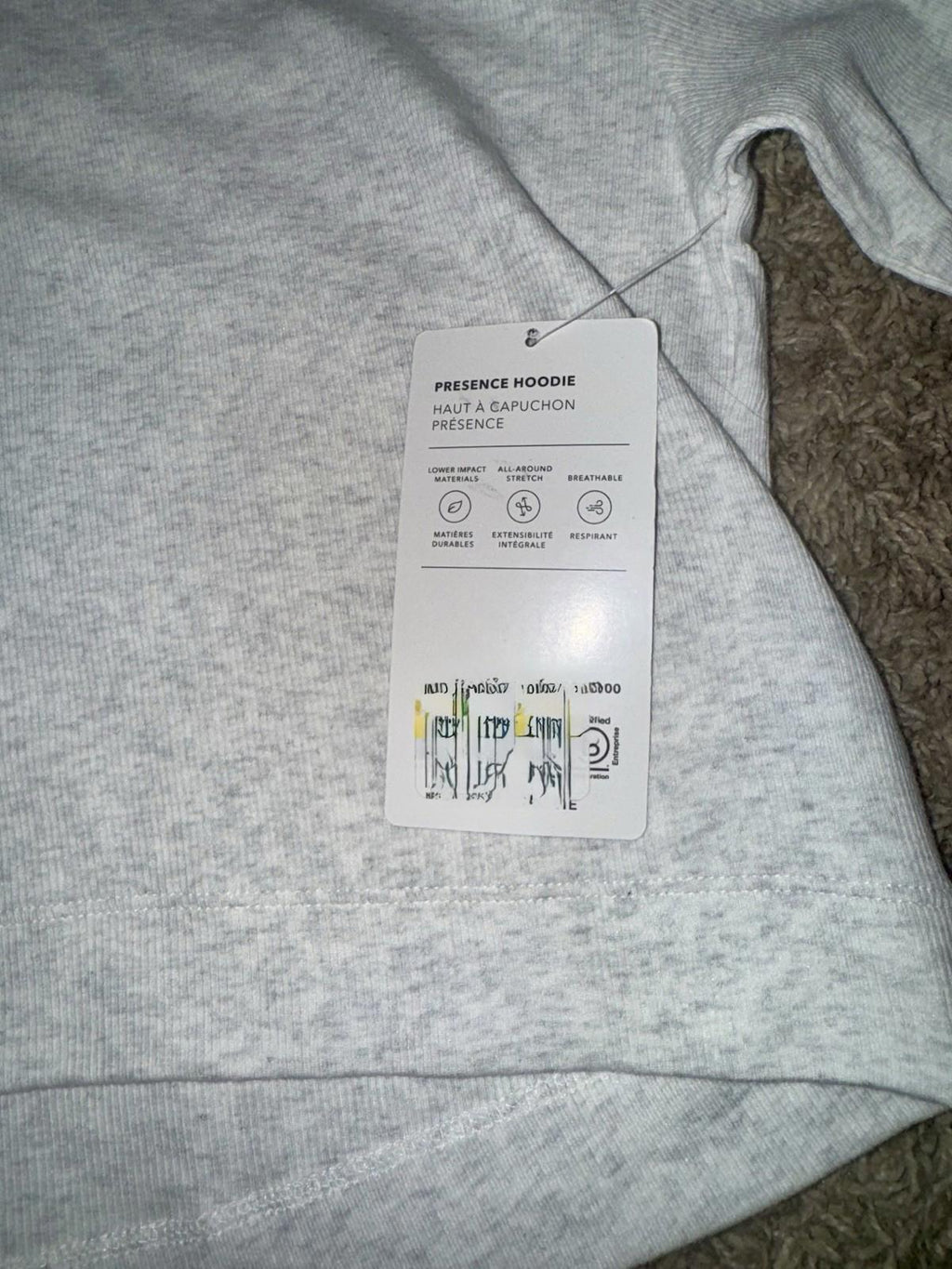 NEW! ATHLETA Presence Pullover Hoodie Women's Size US XXS Gray