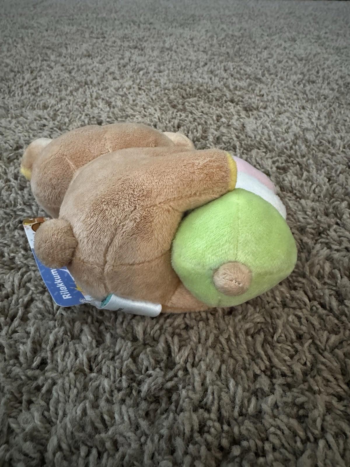 NEW San-X Rilakkuma on Botchan Dango Brown Licensed Plush Stuffed Toy NWT