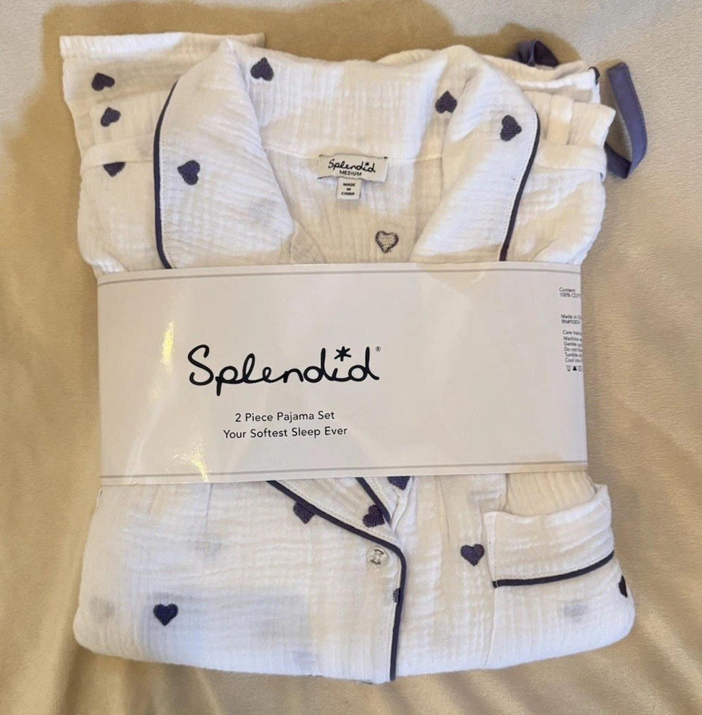 NEW! - Splendid Long Sleeve Pillowsoft Pajama Set Lottie Love Sleep set MED