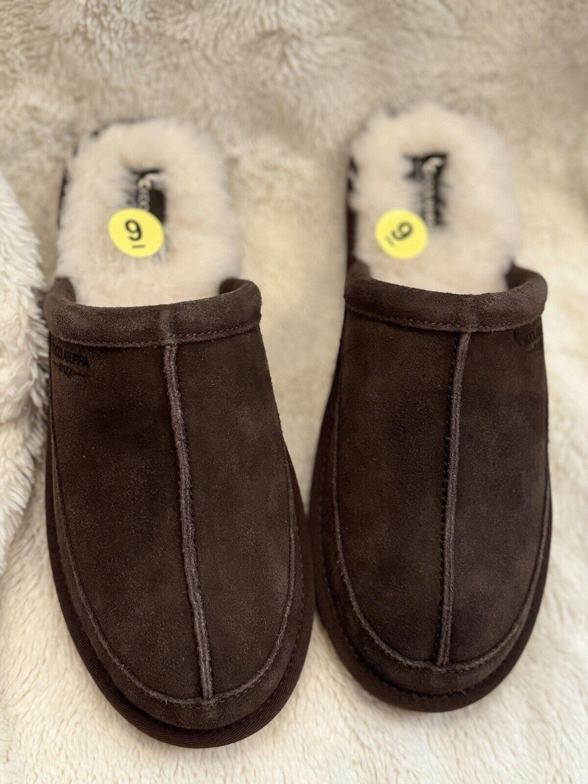 Koolaburra by Ugg Slippers Mens 9 Bordon Moccasin Brown NEW