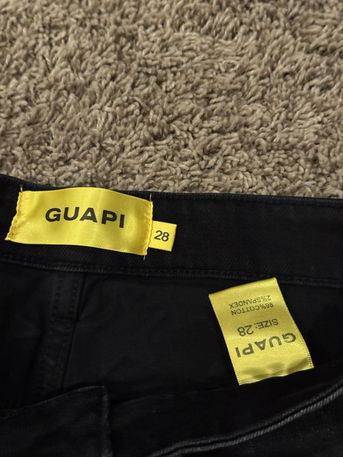 NEW! GUAPI 489OBSDS GUAPI STAR SHORTS BLACK OBSIDIAN NWT Size 28 Sold out online