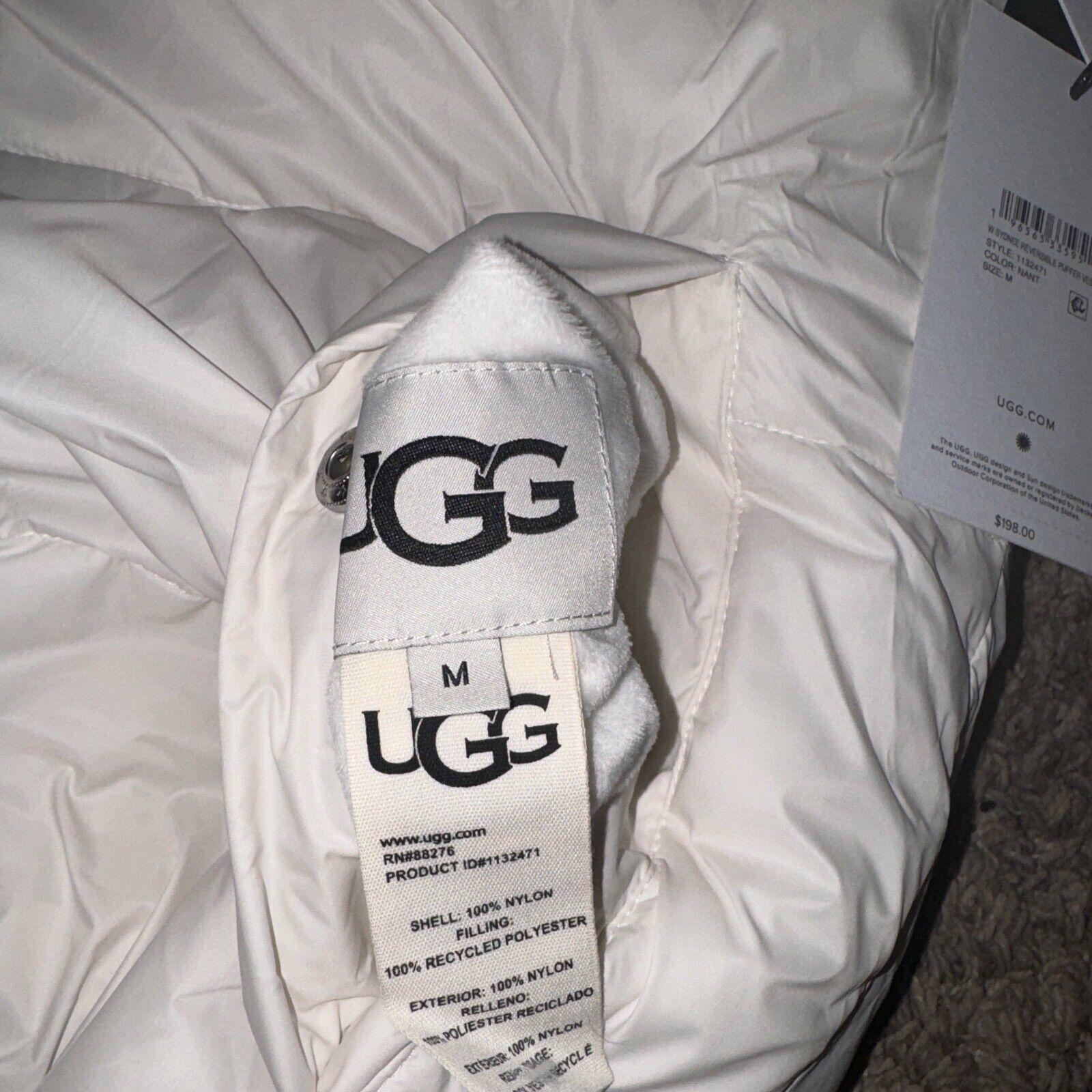 UGG Womens Sydnee Reversible Puffer Vest White/Cream Size-L