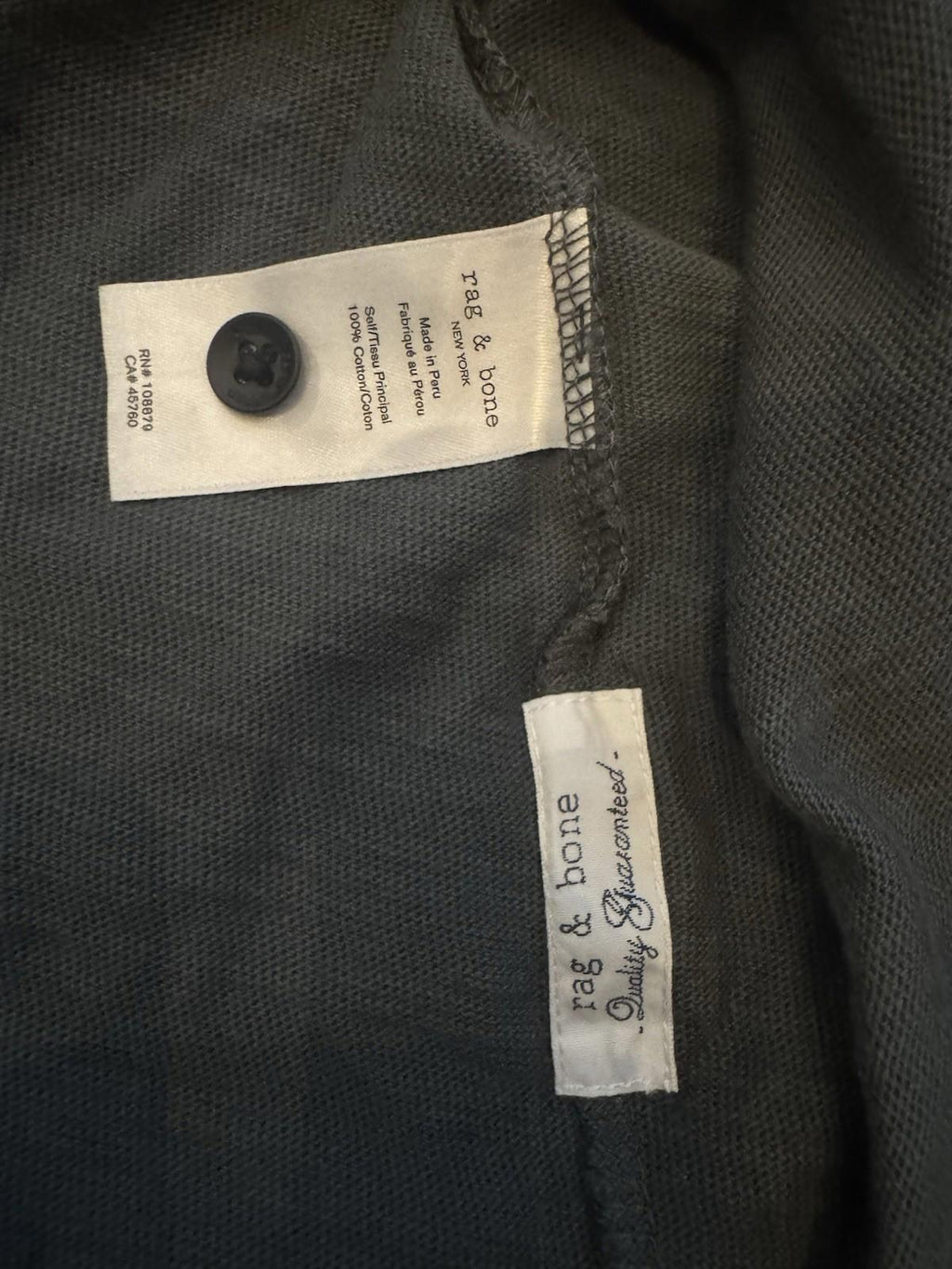 NWT Rag & Bone Classic Flame Polo in Shadow Size medium Men’s NEW!