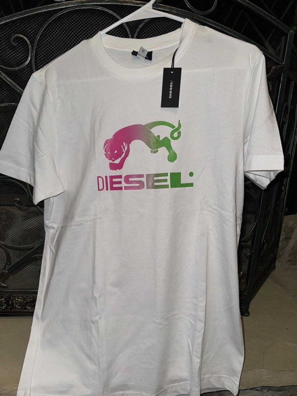 Diesel Slim Fit Crew Round Neck Organic Logo T-Shirt Med