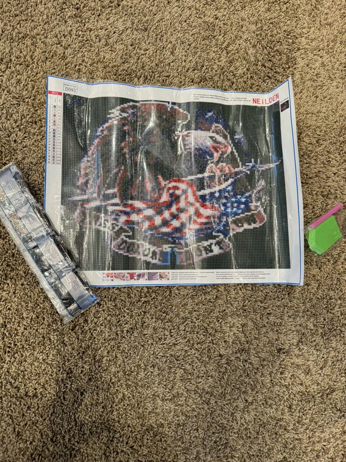 Diamond Drawing American Eagle USA Flag These Colors Don't Run NEW!
