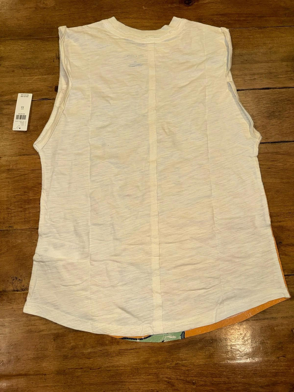 Anthropologie Pilcro Vinnie Cotton Graphic Muscle Tee Womens Size XS Orange Soda