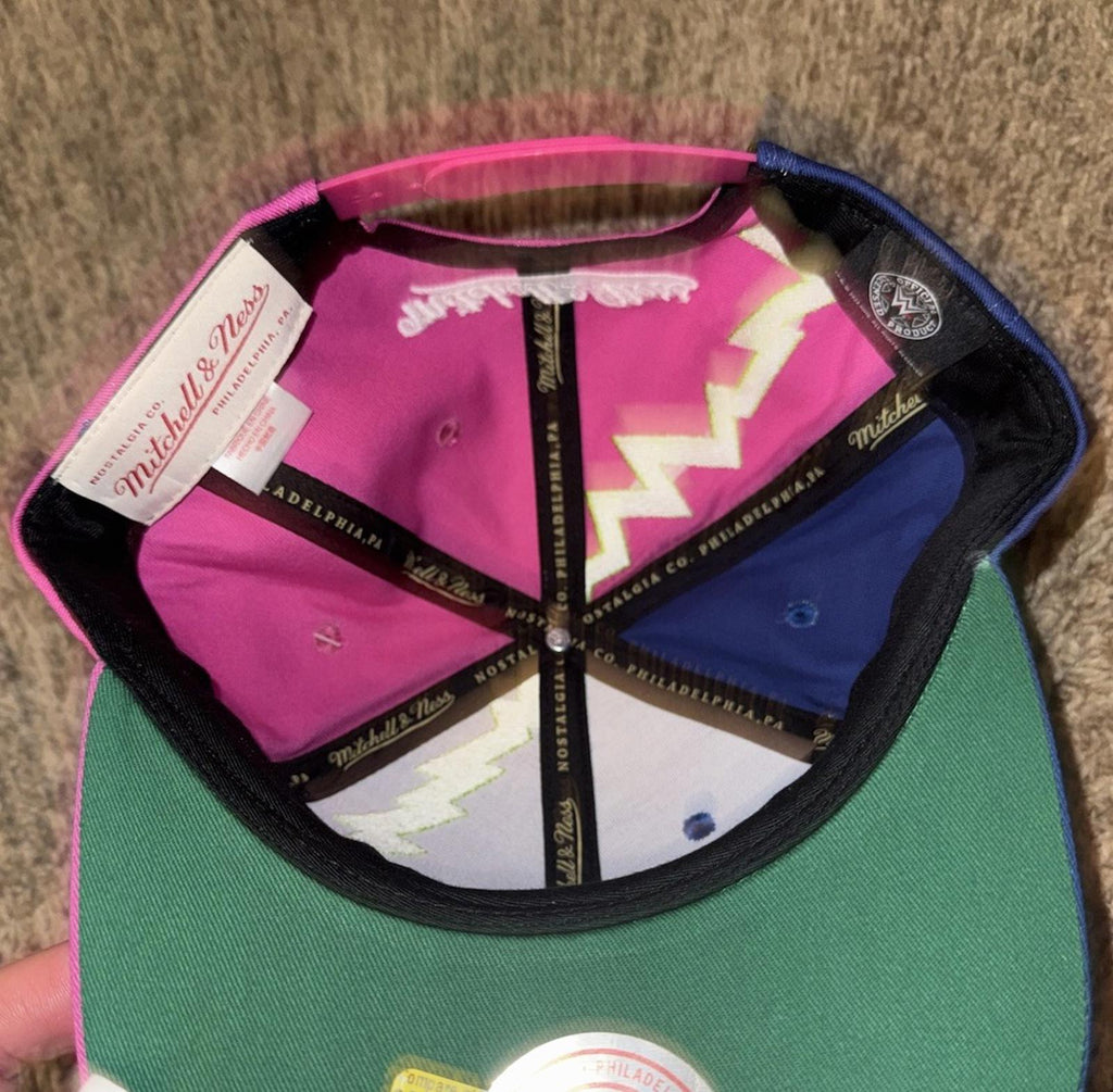 Ultimate Warrior Hat Cap Snap Back Blue Pink Wrestling WWE NWO WWF WCW Mens