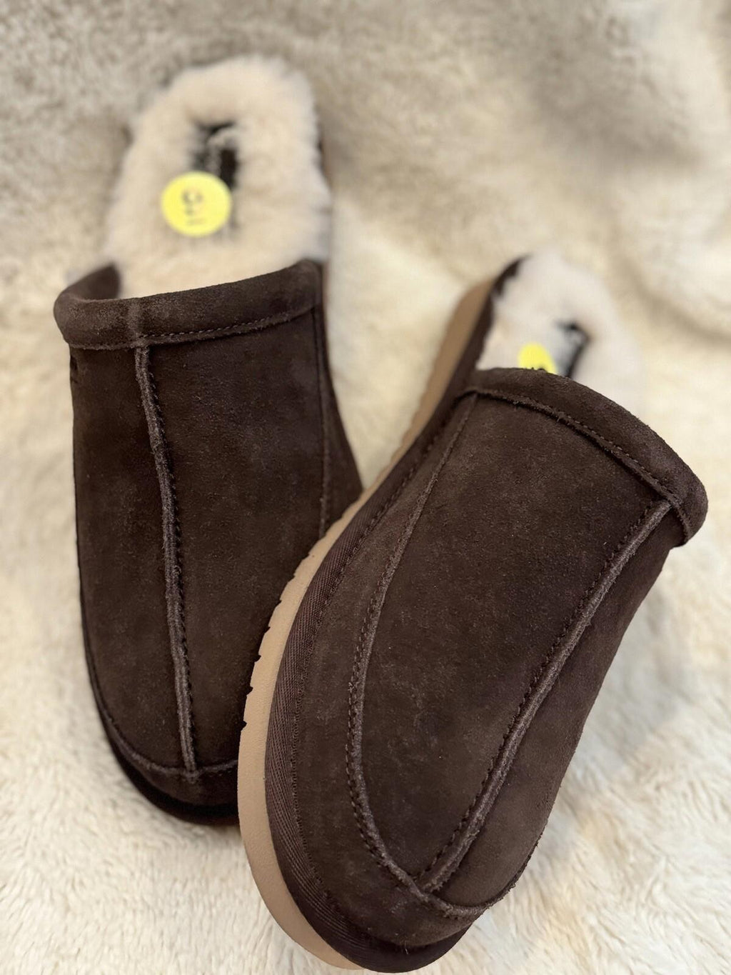 Koolaburra by Ugg Slippers Mens 9 Bordon Moccasin Dark Brown Suede 1105891 NEW