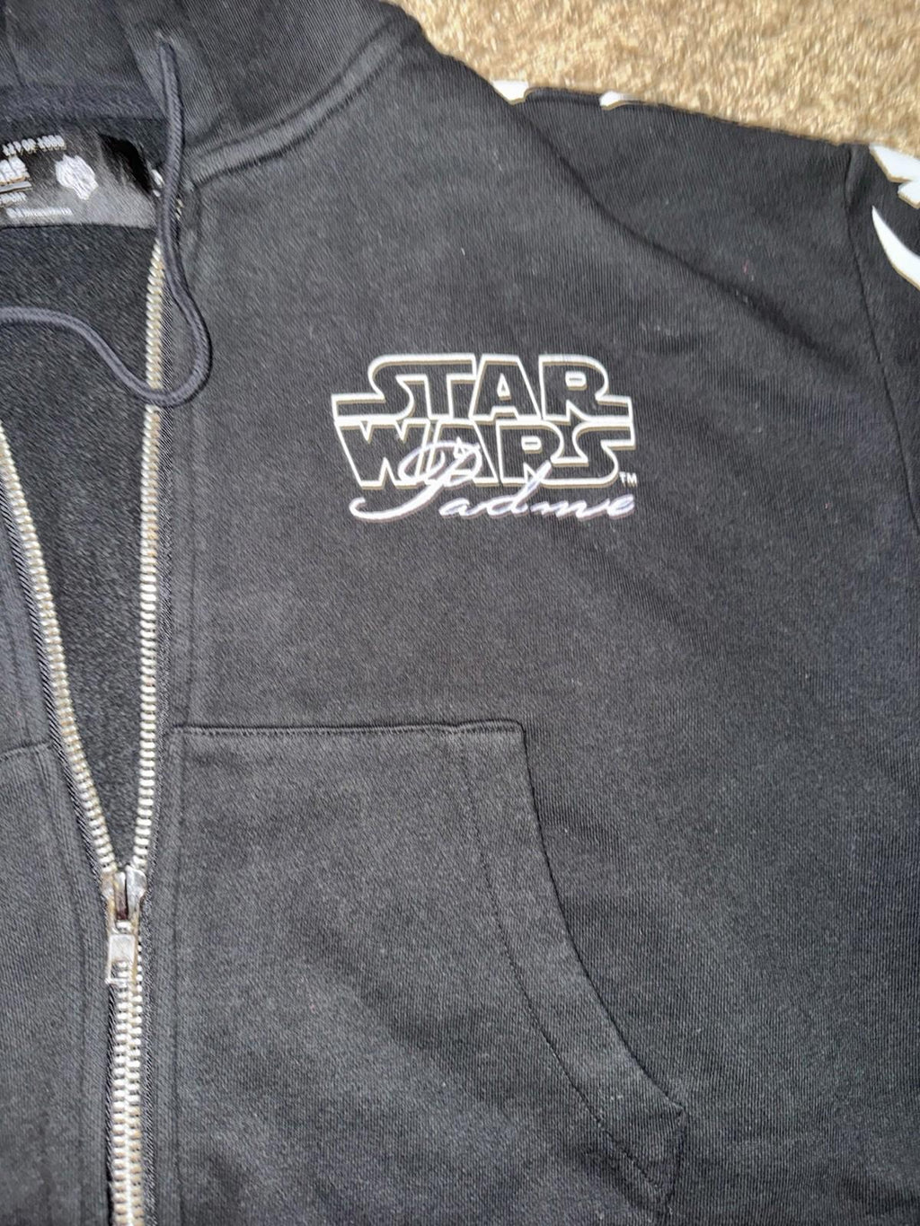NEW Darc Sport Power of the Dark Side Padme Chambers Cropped Zip Up hoodie MED