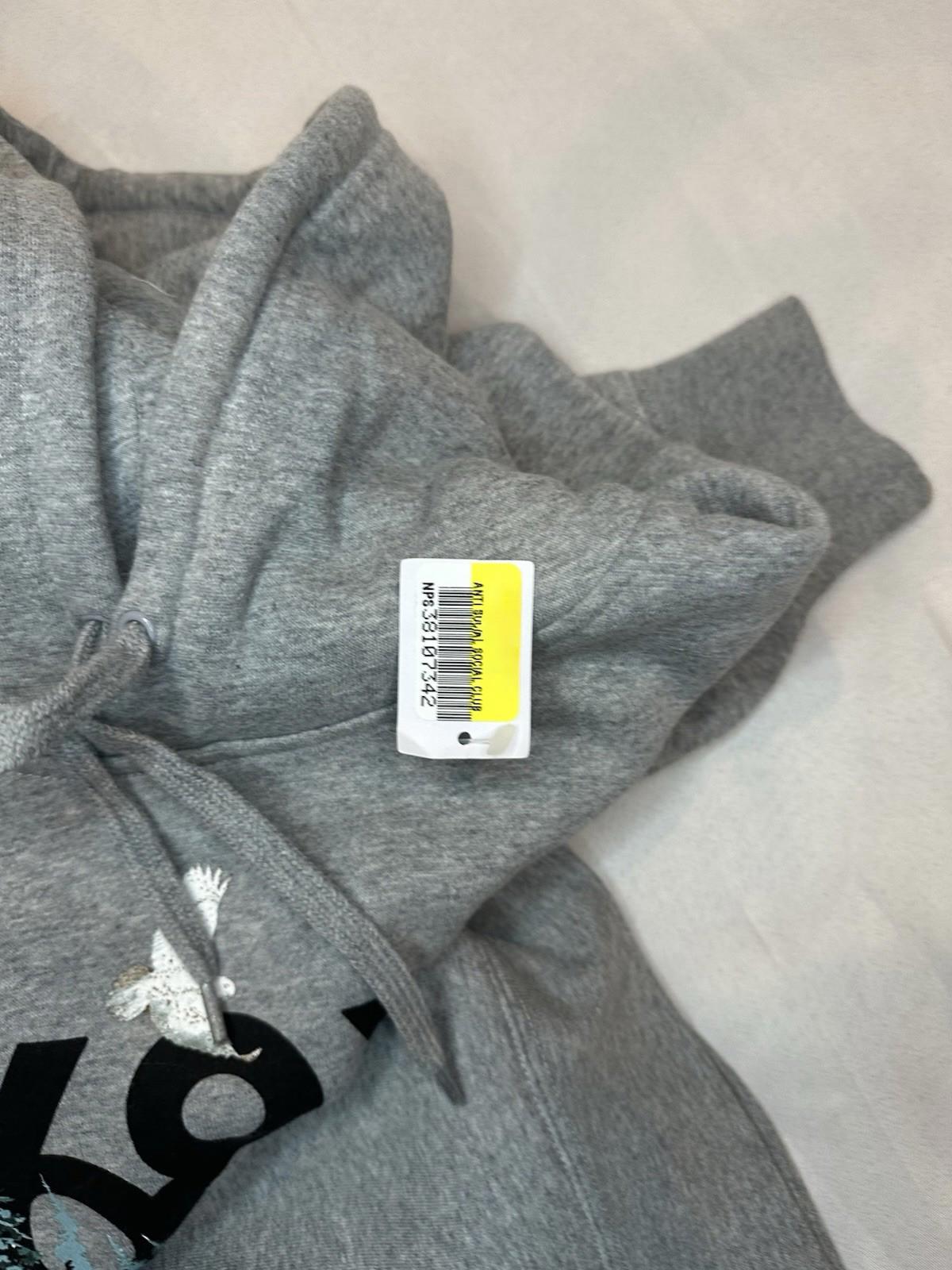 NEW! Anti Social Social Club x 686 Hardpack Hoodie 'Heather Grey' Large NEW