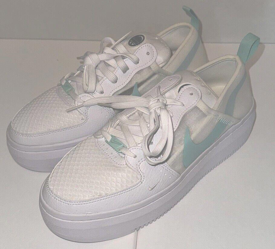 Nike Court Vision Alta TXT White Green Sneakers Wmn Size 9.5