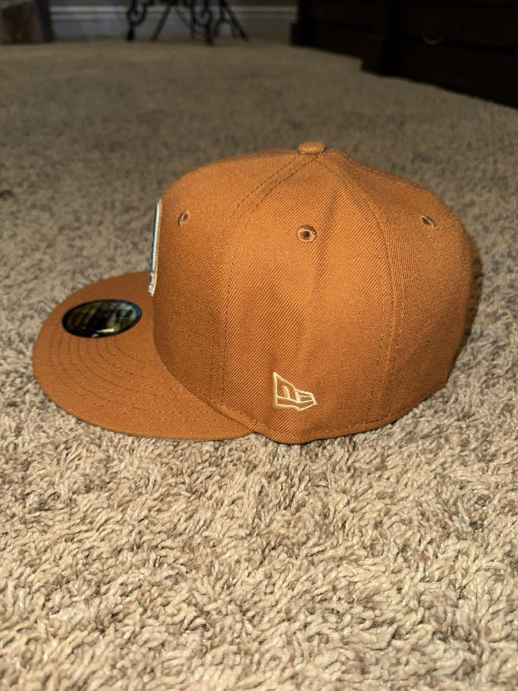 New York Yankees Fitted Hat 7 3/8 x New Era 59FIFTY 1966 World Series Cap Brown